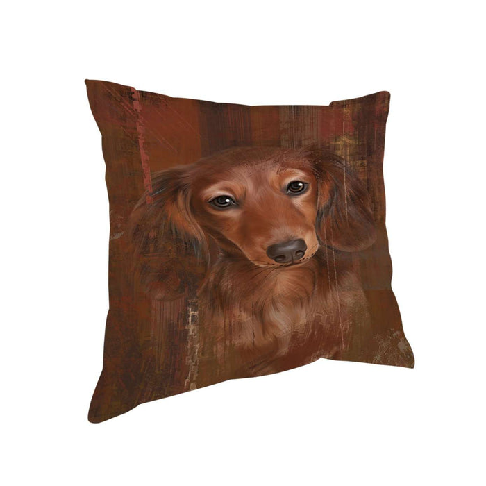 Rustic Dachshund Dog Pillow PIL48924