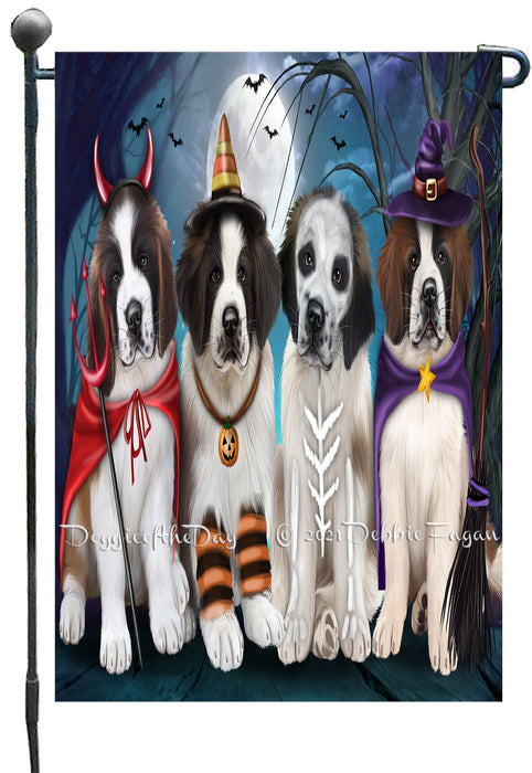 Happy Halloween Trick or Treat Saint Bernard Dogs Garden Flags- Outdoor Double Sided Garden Yard Porch Lawn Spring Decorative Vertical Home Flags 12 1/2"w x 18"h
