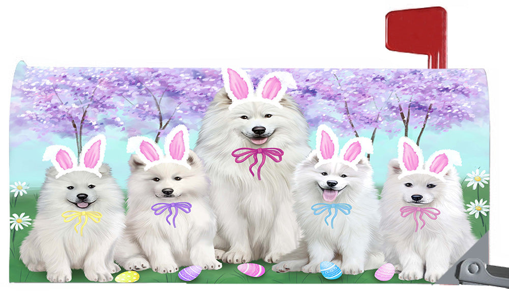 Easter Holidays Samoyed Dogs Magnetic Mailbox Cover MBC48416