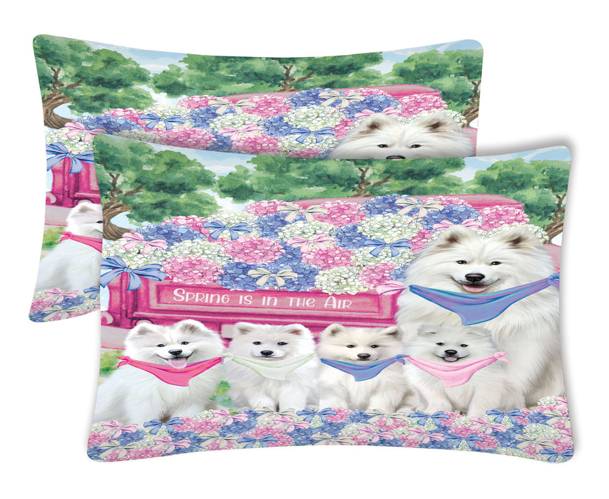 Samoyed Pillow Case: Explore a Variety of Designs, Custom, Standard Pillowcases Set of 2, Personalized, Halloween Gift for Pet and Dog Lovers