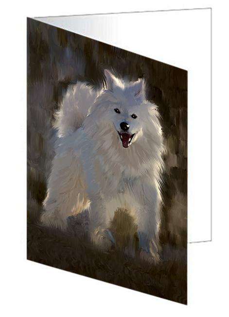 Samoyeds Dog Handmade Artwork Assorted Pets Greeting Cards and Note Cards with Envelopes for All Occasions and Holiday Seasons GCD67202