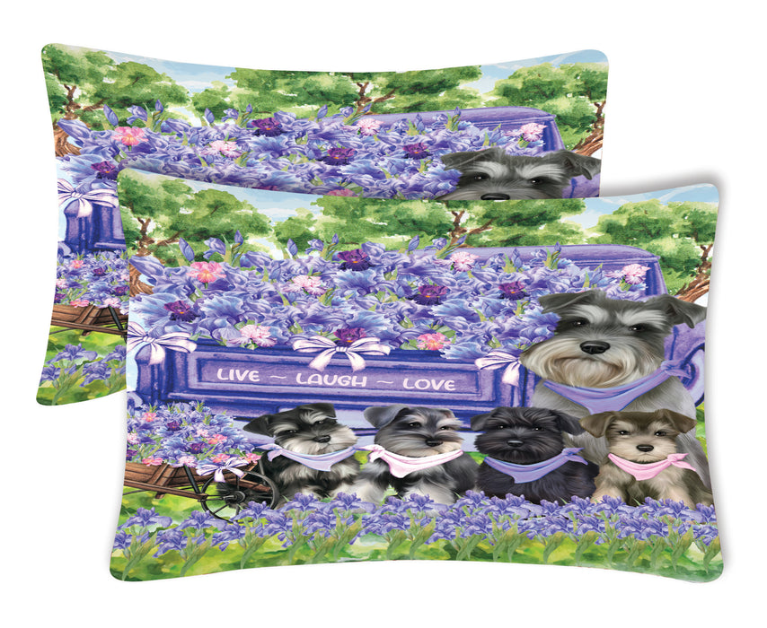 Schnauzer Pillow Case: Explore a Variety of Custom Designs, Personalized, Soft and Cozy Pillowcases Set of 2, Gift for Pet and Dog Lovers