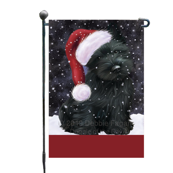 Personalized Let It Snow Happy Holidays Scottish Terrier Dog Custom Garden Flags GFLG-DOTD-A62436