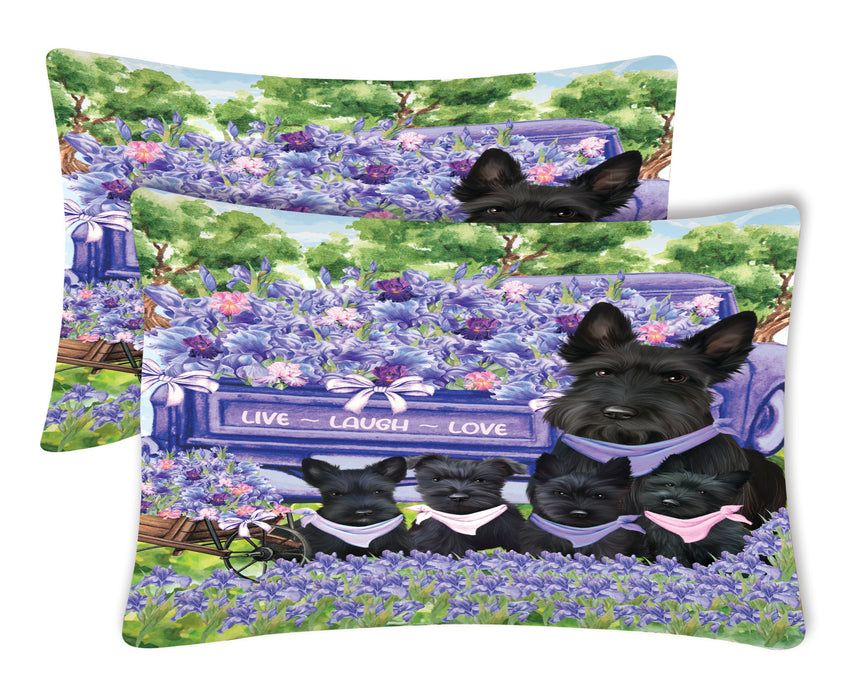 Scottish Terrier Pillow Case with a Variety of Designs, Custom, Personalized, Super Soft Pillowcases Set of 2, Dog and Pet Lovers Gifts
