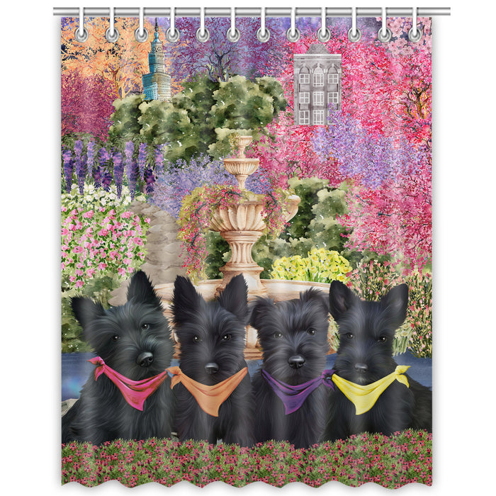 Scottish Terrier Shower Curtain, Explore a Variety of Custom Designs, Personalized, Waterproof Bathtub Curtains with Hooks for Bathroom, Gift for Dog and Pet Lovers