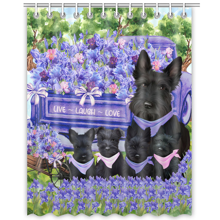 Scottish Terrier Shower Curtain: Explore a Variety of Designs, Halloween Bathtub Curtains for Bathroom with Hooks, Personalized, Custom, Gift for Pet and Dog Lovers