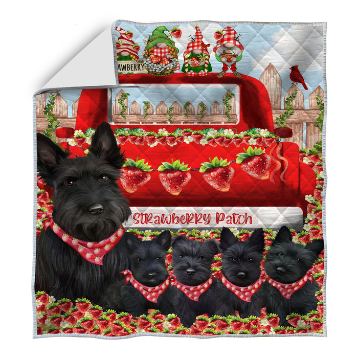 Scottish Terrier Quilt: Explore a Variety of Custom Designs, Personalized, Bedding Coverlet Quilted, Gift for Dog and Pet Lovers