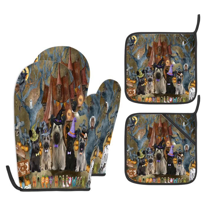 Skye Terrier Oven Mitts and Pot Holder Set: Explore a Variety of Designs, Personalized, Potholders with Kitchen Gloves for Cooking, Custom, Halloween Gifts for Dog Mom