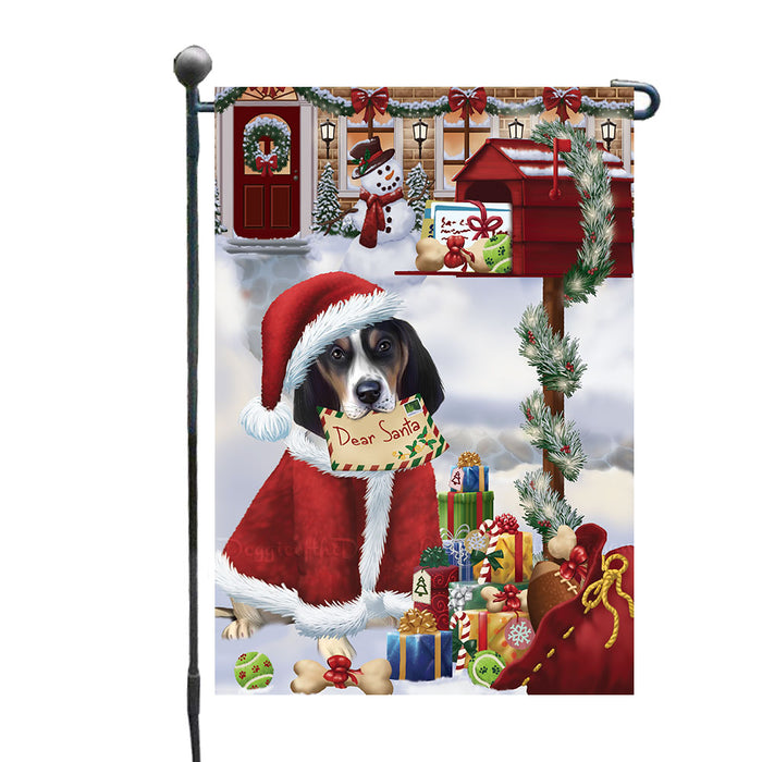 Dear Santa Mailbox Christmas Treeing Walker Coonhound Dog Garden Flags Outdoor Decor for Homes and Gardens Double Sided Garden Yard Spring Decorative Vertical Home Flags Garden Porch Lawn Flag for Decorations