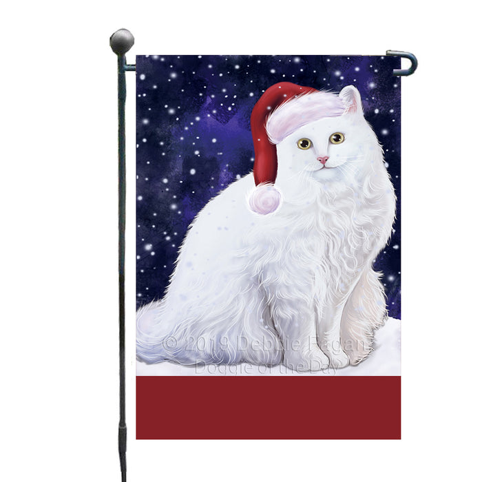 Personalized Let It Snow Happy Holidays Turkish Angora Cat Custom Garden Flags GFLG-DOTD-A62474