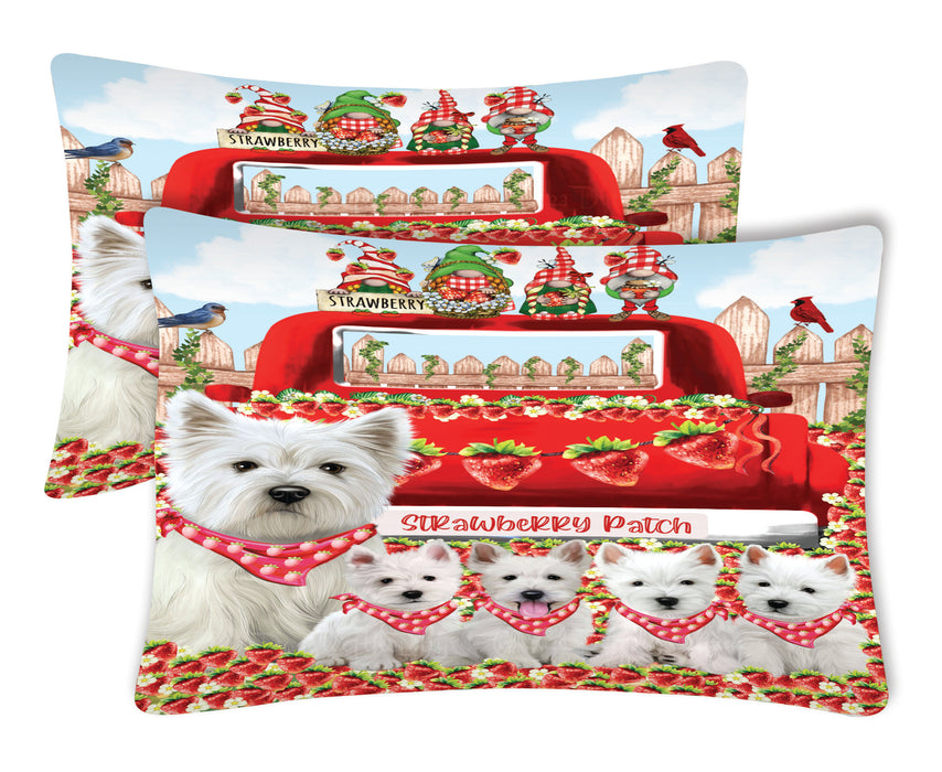 West Highland Terrier Pillow Case with a Variety of Designs, Custom, Personalized, Super Soft Pillowcases Set of 2, Dog and Pet Lovers Gifts