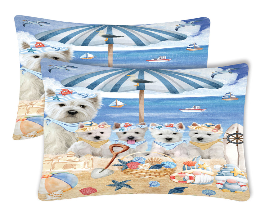 West Highland Terrier Pillow Case with a Variety of Designs, Custom, Personalized, Super Soft Pillowcases Set of 2, Dog and Pet Lovers Gifts