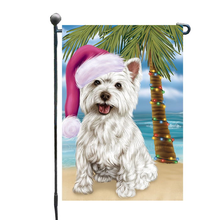 Christmas Summertime Beach West Highland Terrier Dog Garden Flags Outdoor Decor for Homes and Gardens Double Sided Garden Yard Spring Decorative Vertical Home Flags Garden Porch Lawn Flag for Decorations GFLG69040