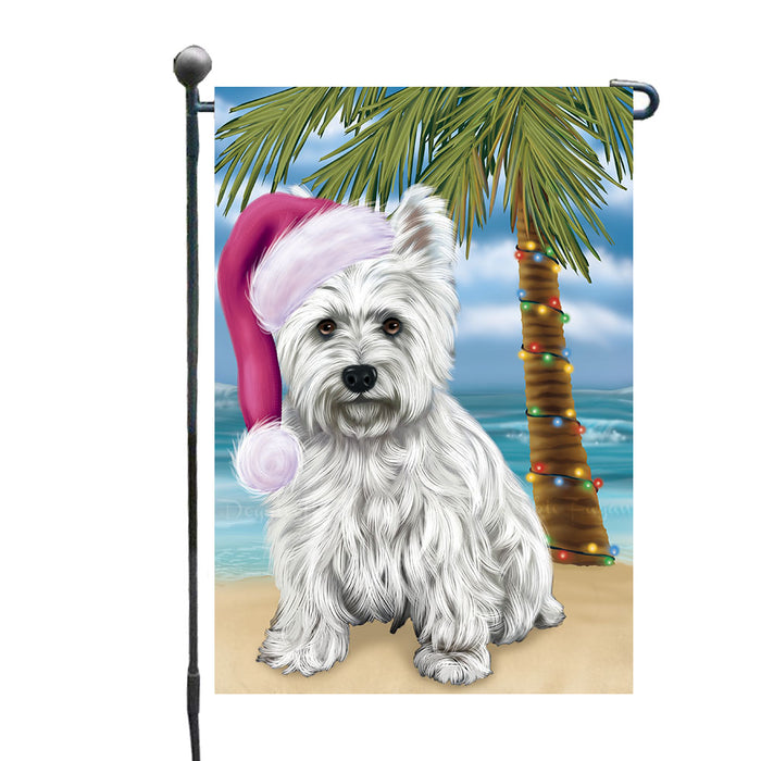 Christmas Summertime Beach West Highland Terrier Dog Garden Flags Outdoor Decor for Homes and Gardens Double Sided Garden Yard Spring Decorative Vertical Home Flags Garden Porch Lawn Flag for Decorations GFLG69041