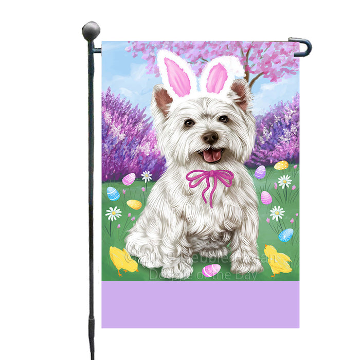 Personalized Easter Holiday West Highland Terrier Dog Custom Garden Flags GFLG-DOTD-A59057