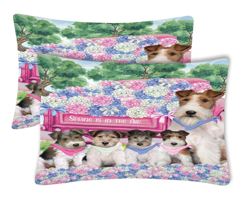 Wire Fox Terrier Pillow Case with a Variety of Designs, Custom, Personalized, Super Soft Pillowcases Set of 2, Dog and Pet Lovers Gifts