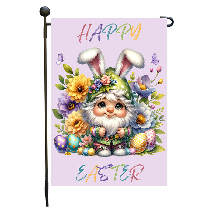 Easter Gnomes Joyful Springtime Garden Flag, Colorful Cute Bunny Multi Design , Personalized Pet Gift, Double Sided Yard Outdoor Decor - Design#1