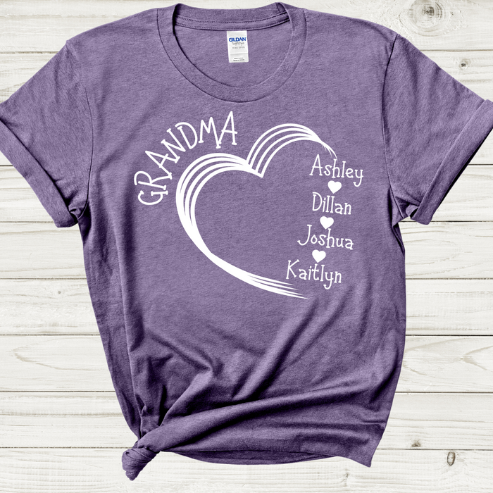 Customized Shirt, Custom Heart Women's Shirt, Choose Your Text, Custom Print Shirt, Custom Text Shirt, Soft T shirt, Plus Size Clothing