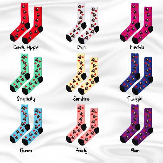 Custom Photo Socks, Personalized Anniversary or Valentine's Day Gift, Funny and Unique Socks for Him/Husband/Boyfriend, Customized Printed Socks Present