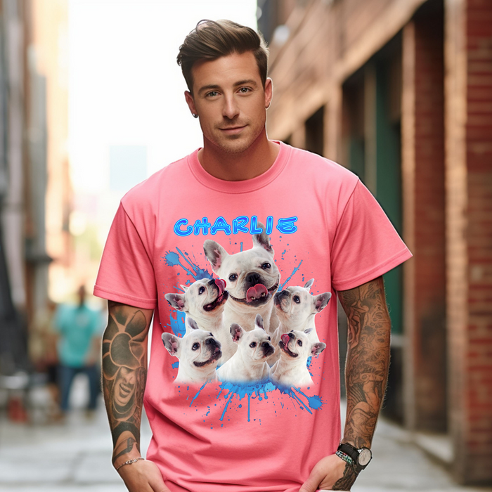 Personalize Your Pet Photo in Dyed T-Shirt Comfort Colors 1717, Customized Shirt, Insert Your Design, Custom Dog Shirt, Digital Download