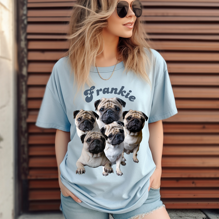 Personalize Your Pet Photo in Dyed T-Shirt Comfort Colors 1717, Customized Shirt, Insert Your Design, Custom Dog Shirt, Digital Download
