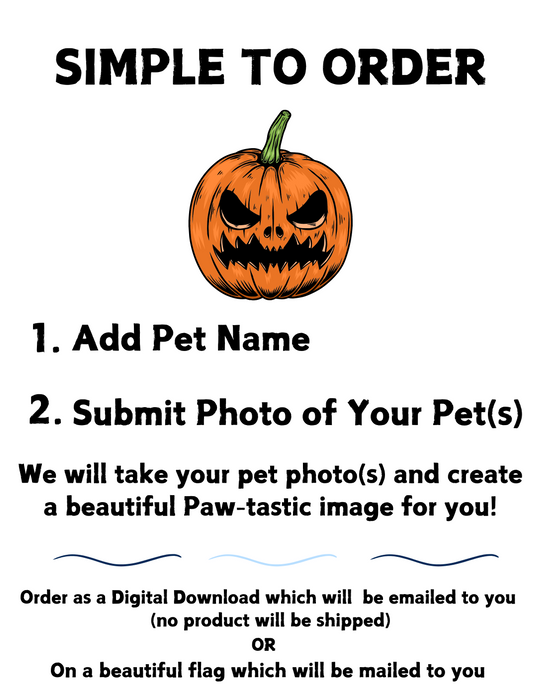 Custom Dog Portrait from Photo on Haunted House Sign Garden Flag, Customized Halloween Yard Art Garden Decor, Art to Print, Digital Download