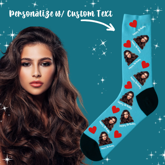 Custom Photo Socks, Personalized Anniversary or Valentine's Day Gift, Funny and Unique Socks for Him/Husband/Boyfriend, Customized Printed Socks Present
