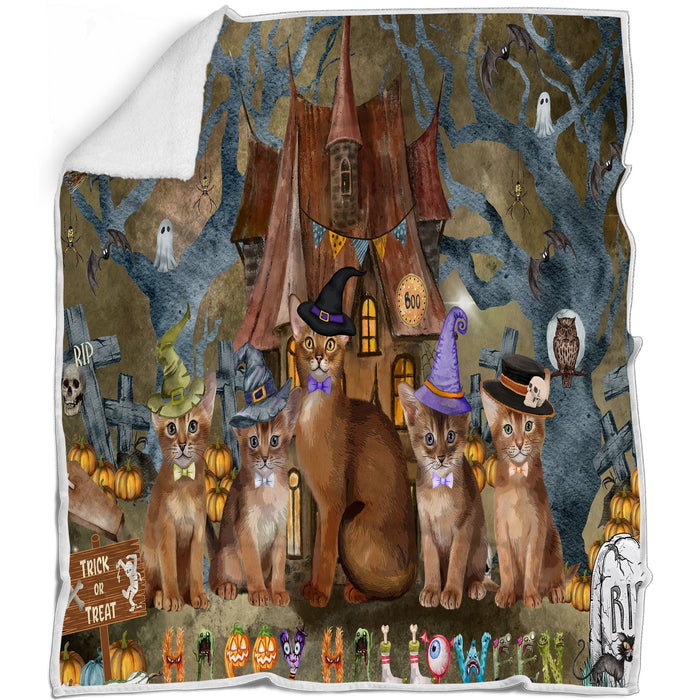 Abyssinian Blanket: Explore a Variety of Designs, Cozy Sherpa, Fleece and Woven, Custom, Personalized, Gift for Cat and Pet Lovers