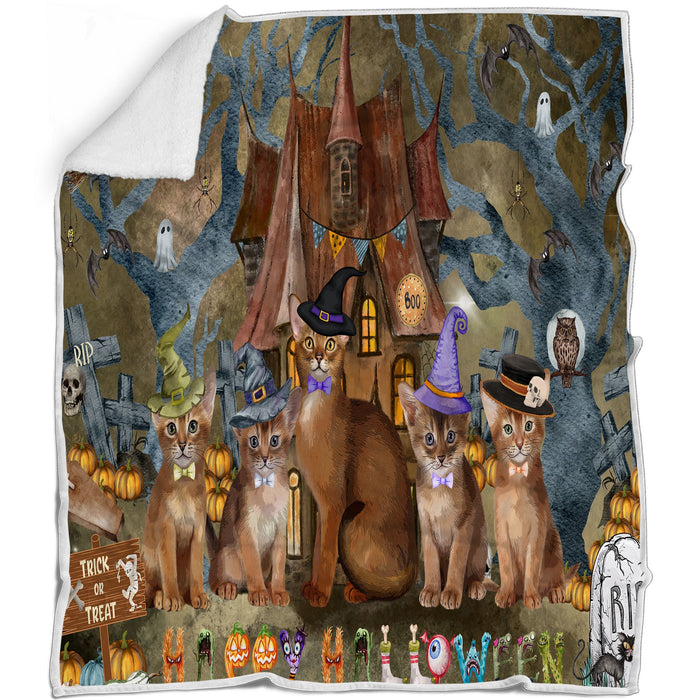 Abyssinian Blanket: Explore a Variety of Designs, Custom, Personalized, Cozy Sherpa, Fleece and Woven, Cat Gift for Pet Lovers