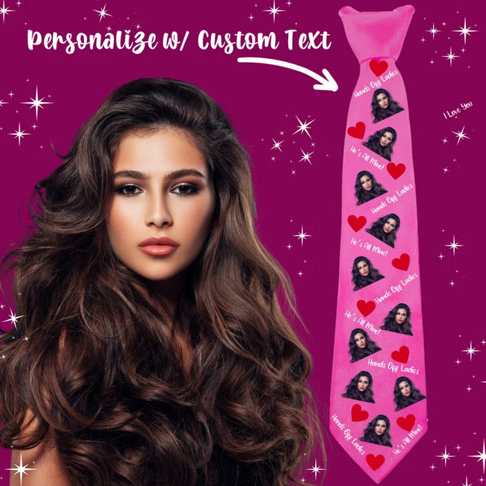 Custom Neck Tie for Valentine's Day with Face Photo, Personalized Ties, Father’s Gift, Men’s Gift, Face Custom Photo Tie, Birthday Gift
