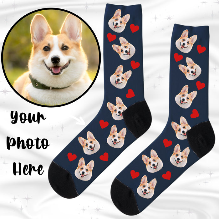 Custom Pet Socks, Personalized Dog & Cat Gift for Pet Lovers, Cute & Customized Designs for Dog Moms, Dads, and Kids