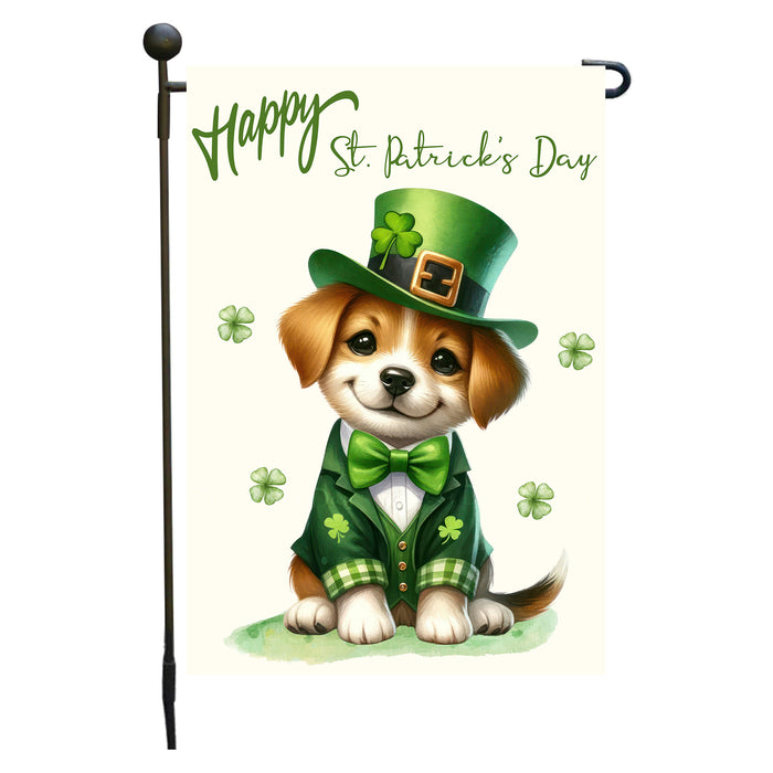 St. Patrick's Day Beagle Dog Garden Flags with Multi Design - Double Sided Yard Lawn Festival Decorative Gift - Holiday Dogs Flag Decor 12 1/2"w x 18"h
