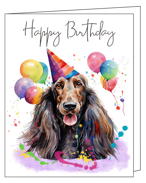 Happy Birthday Greeting Cards Afghan Hound - Cute Note Cards for Dog Lovers - Blank Inside Envelope Included, GCHB00002