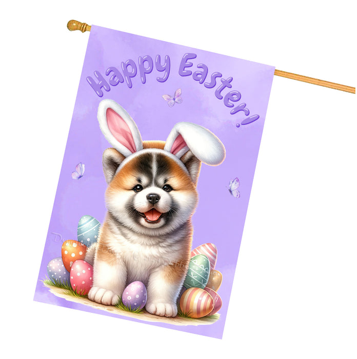Akita Dog Easter House Flag 28 x 40 Double Sided Spring Garden Yard Decor Gift