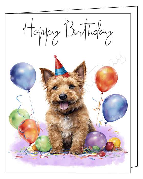 Happy Birthday Greeting Cards Australian Terrier - Cute Note Cards for Dog Lovers - Blank Inside Envelope Included, GCHB00026