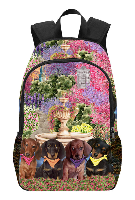 Floral Park Dachshund Dog Backpack