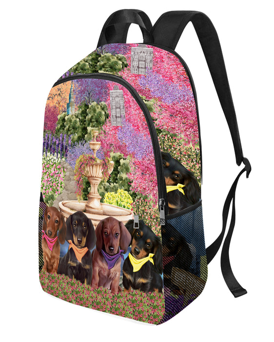 Floral Park Dachshund Dog Backpack