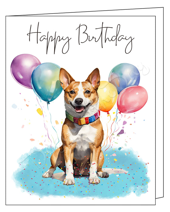 Happy Birthday Greeting Cards Basenji - Cute Note Cards for Dog Lovers - Blank Inside Envelope Included, GCHB00030