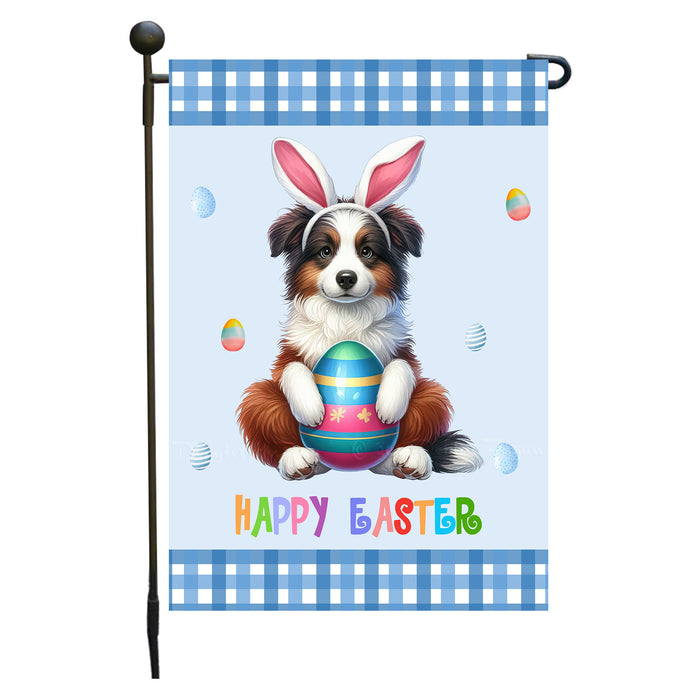 Border Collie Dog Easter Day Garden Flags for Outdoor Decorations - Double Sided Yard Lawn Easter Festival Decorative Gift - Holiday Dogs Flag Decor 12 1/2"w x 18"h