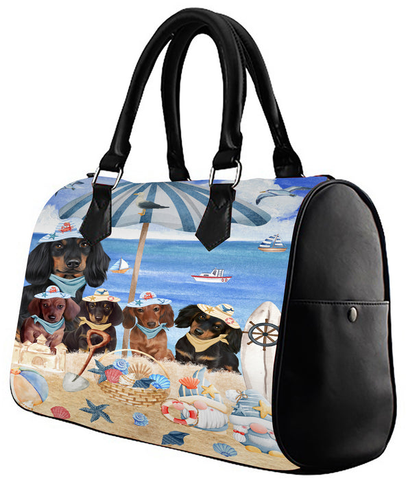 Nautical summer beach Dachshund Dog Boston Handbag
