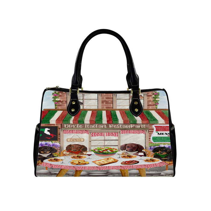 Doxie Italian Restaurant Dachshund Dog Boston Handbag