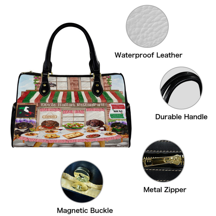 Doxie Italian Restaurant Dachshund Dog Boston Handbag