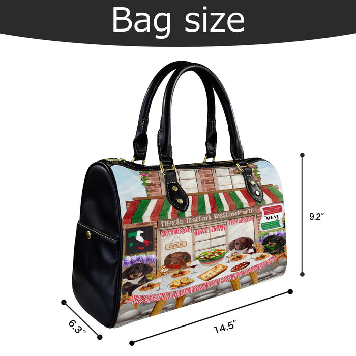 Doxie Italian Restaurant Dachshund Dog Boston Handbag