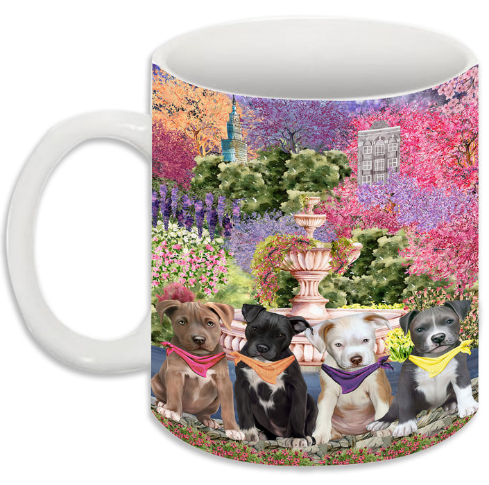 Floral Park Pit Bull Dogs Coffee Mug