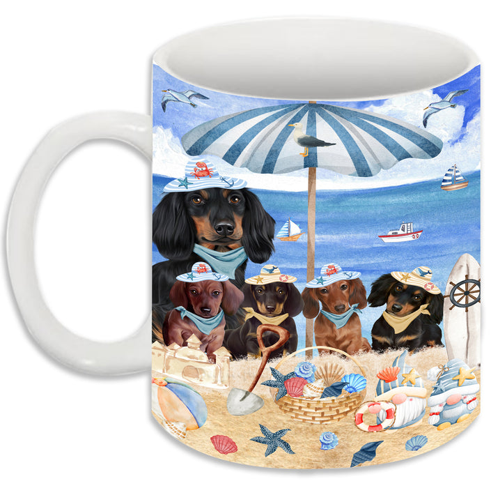 Nautical summer beach Dachshund Dog Coffee Mug