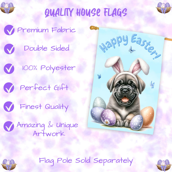 Cane Corso Dog Easter House Flag Double Sided 28x40 Spring Yard Garden Farmhouse Decor