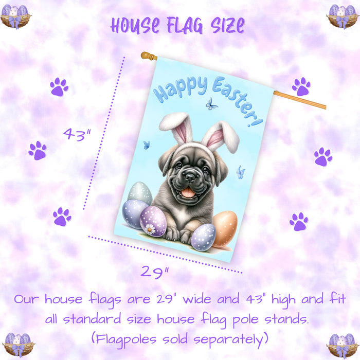 Cane Corso Dog Easter House Flag Double Sided 28x40 Spring Yard Garden Farmhouse Decor