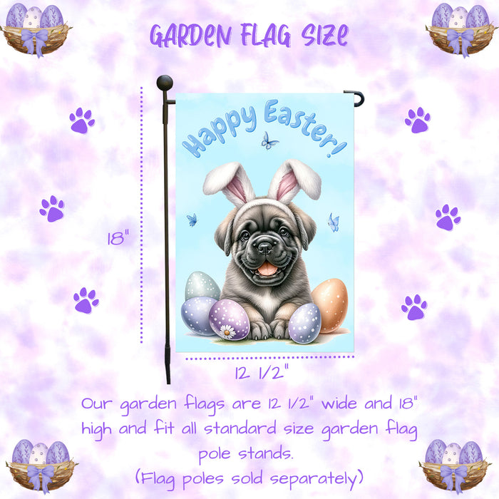 Cane Corso Dog Spring Easter Garden Flag Puppy Eggs Outdoor Yard Porch Décor 12x18 Inch Single Side and Double Sided