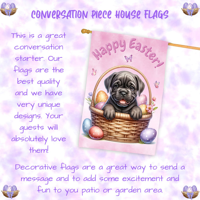 Cane Corso Easter House Flag 28x40 Double Sided Dog Spring Outdoor Yard Farmhouse Holiday Decor