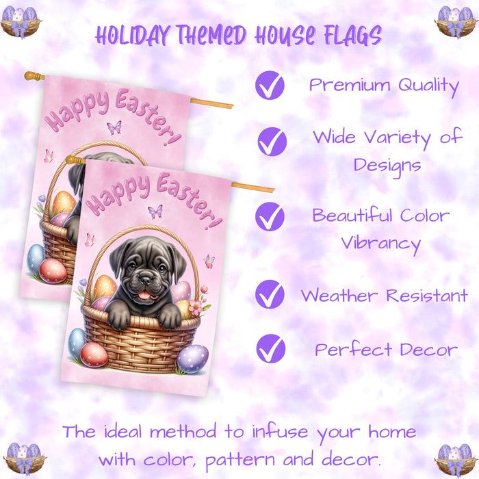 Cane Corso Easter House Flag 28x40 Double Sided Dog Spring Outdoor Yard Farmhouse Holiday Decor